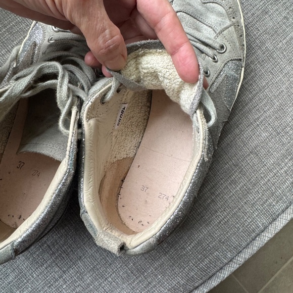 Golden Goose Mid Star Glitter Mid Top Sneakers 37 - Picture 3 of 10